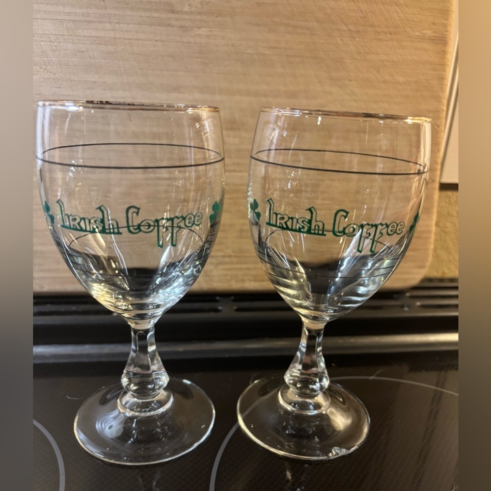 2 Cristal D'Arques Vintage Irish Coffee Glasses